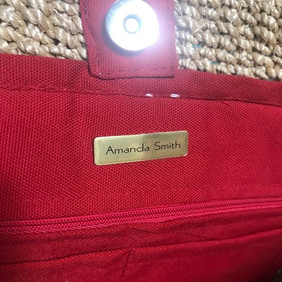 AMANDA SMITH SISAL BAG UNION JACK BOHO CHIC - Picture 3 of 4